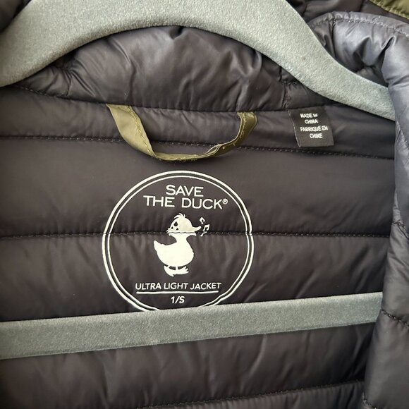 Save The Duck Giga Hooded Coat – Olive, Women’s Small - Picture 4 of 11